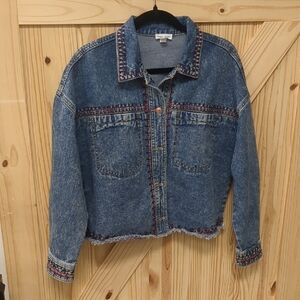 Tribal Blue Jean Jacket